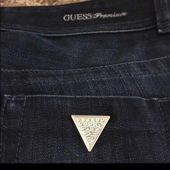 Guess premium Swarovski jeans cutout knee size 26 - Picture 3 of 7